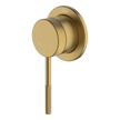 Poco Knurled Shower Mixer in Brushed Brass