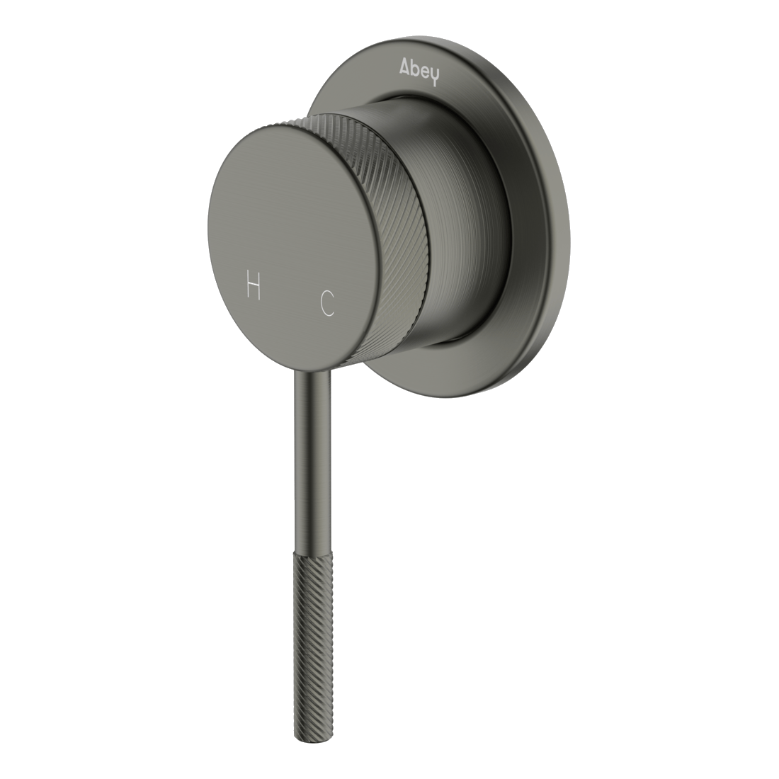 Poco Knurled Shower Mixer in Gun Metal
