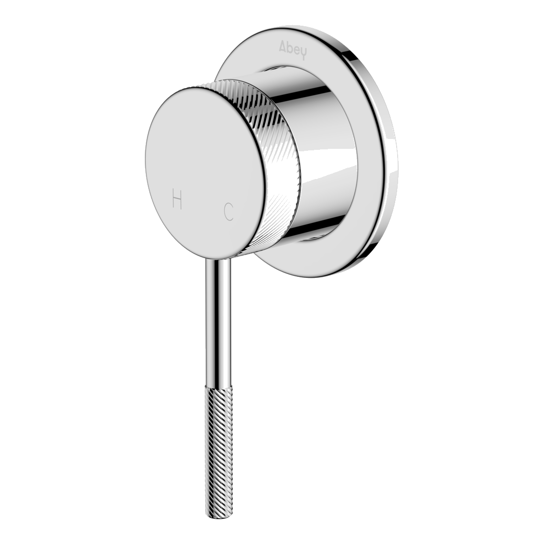 Poco Knurled Shower Mixer in Chrome