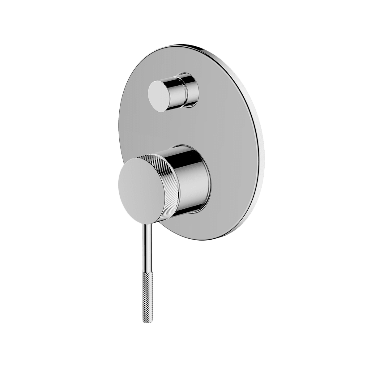 Poco Knurled Diverter Mixer in Chrome