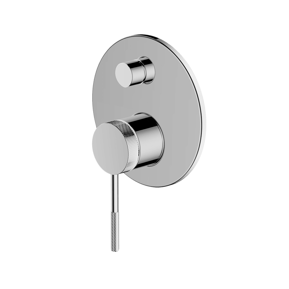 Poco Knurled Diverter Mixer in Chrome
