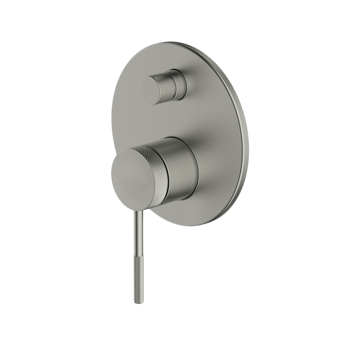 Poco Knurled Diverter Mixer in Brushed Nickel