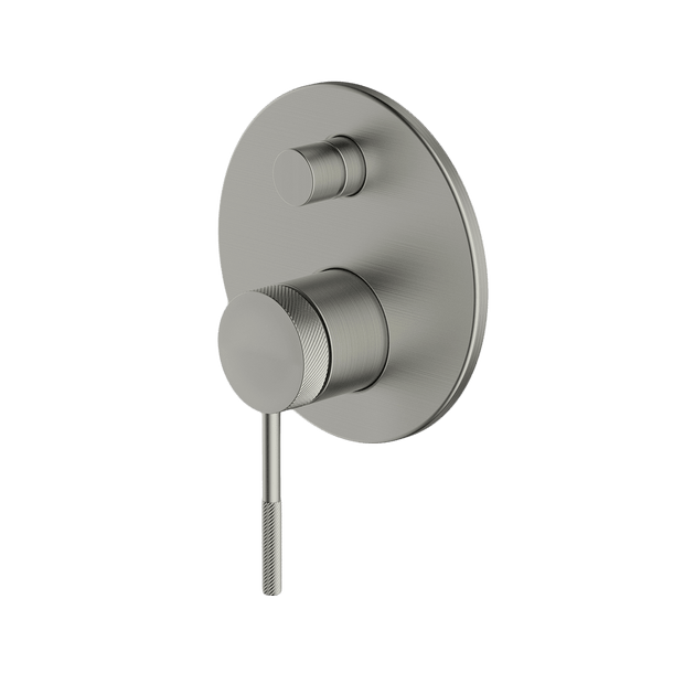 Poco Knurled Diverter Mixer in Brushed Nickel