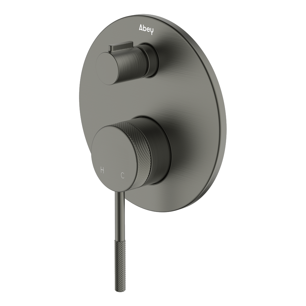 Poco Knurled Diverter Mixer in Gun Metal