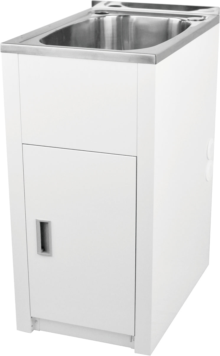 Zenmo Lavassa 35L Laundry Trough and Cabinet 455mm in Matte White