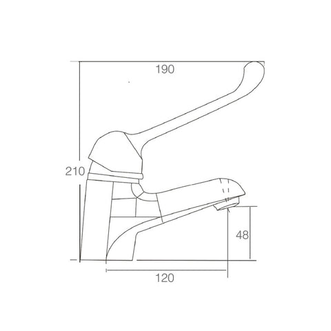 Zenmo Mobi Care Fixed Basin Mixer in Chrome