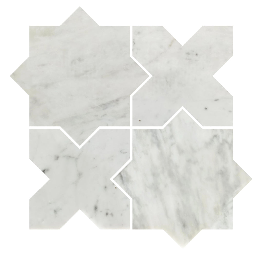 COASTAL CARRARA CHIP SIZE 104X104MM FRAME SIZE 243x243x8 SHEET SIZE 210X210X8 - COASTAL CARRARA