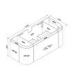 Zenmo Milan Wall Hung Vanity 1200mm line drawing