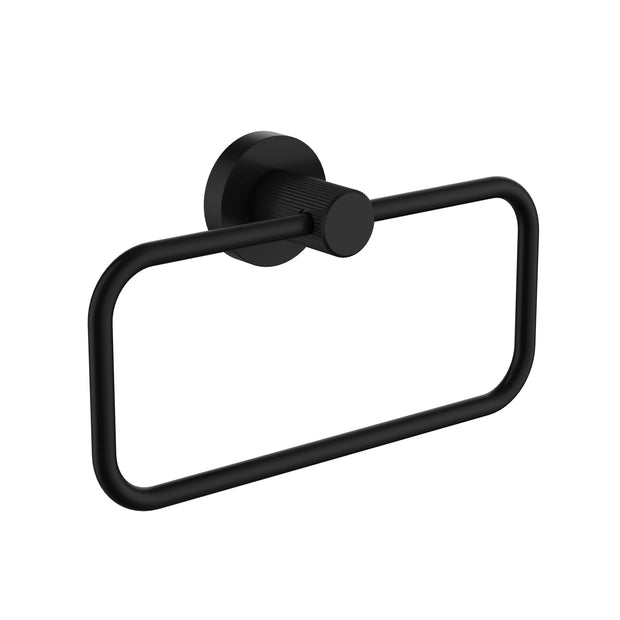 Ikon Linie Towel Ring in Matte Black