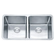 Zenmo Impact Double Bowl Undermount Sink 790mm