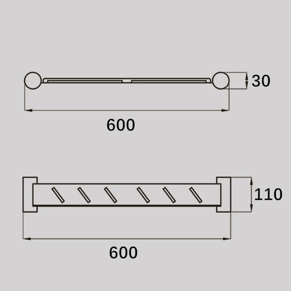 Zenmo Vivo Stainless Steel Shelf line drawing