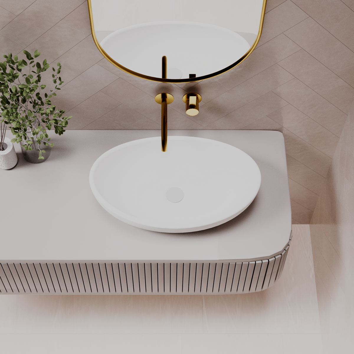 Pietra Bianca Mila Above Counter Basin