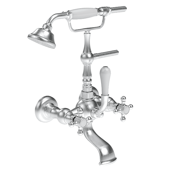 Provincial Wall Mounted Bath Filler in Brushed Nickel