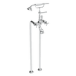 Provincial Floor Mounted Bath Filler in Brushed Nickel