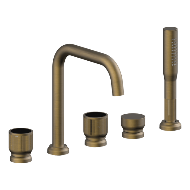 Lumiere Five Piece Bath Mixer Set in Tobacco