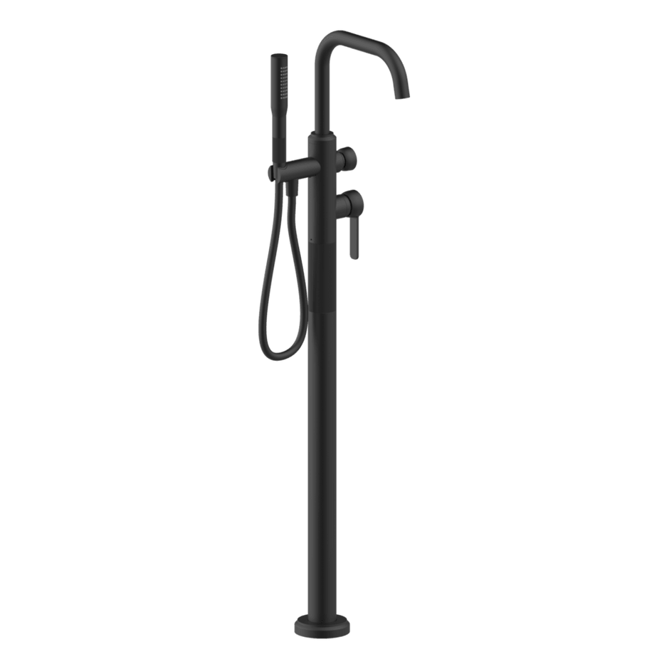 Lumiere Floor Mounted Bath Filler in Black