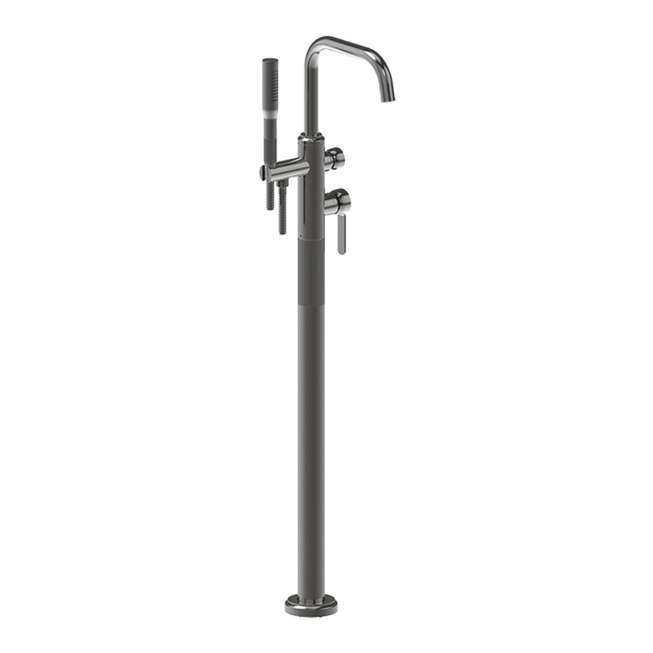 Lumiere Floor Mounted Bath Filler in Black Brushed Nickel