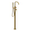 Lumiere Floor Mounted Bath Filler in Brushed Gold