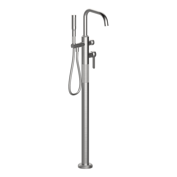 Lumiere Floor Mounted Bath Filler in Brushed Nickel
