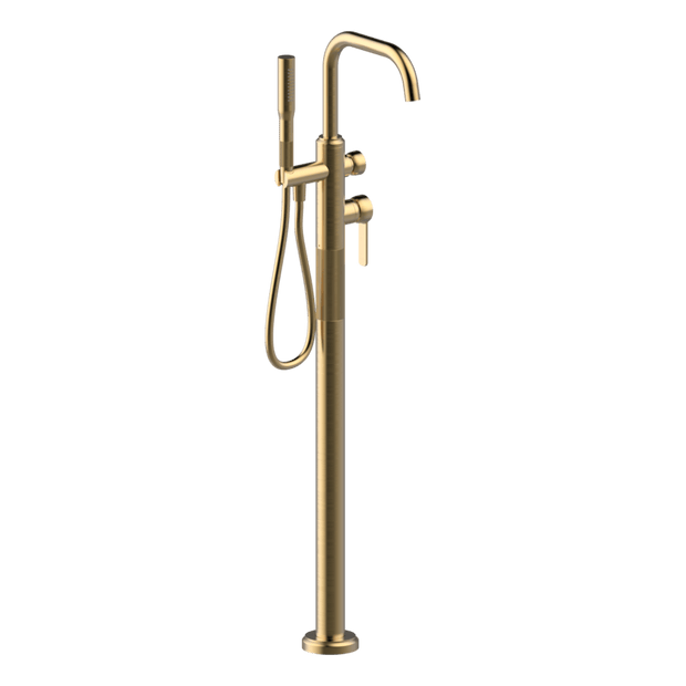 Lumiere Floor Mounted Bath Filler in Light Gold