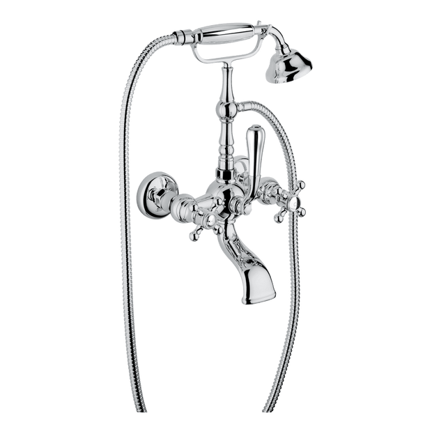 Provincial Wall Mounted Bath Filler in Black Brushed Nickel