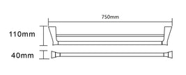 Zenmo Exon 75cm Double Towel Rail