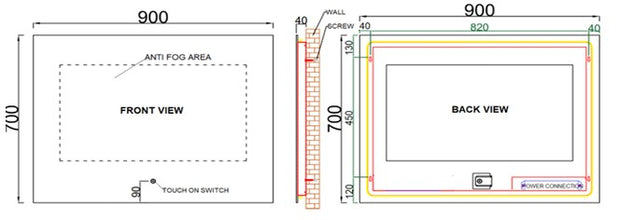 Zenmo MNLite LED Mirror 900mm