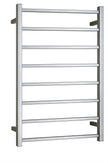 Zenmo Bianco Heated Stainless Steel Towel Ladder Square Bar in Chrome