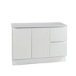 Zenmo Roxio Floor Standing Vanity 1200mm White Stone Top (basin not included)