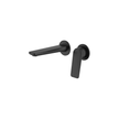 Vela Basin/Bath Set with 165mm Wall Spout in Black - Two cover plates