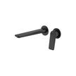Vela Basin/Bath Set with 220mm Wall Spout in Black - Two cover plates