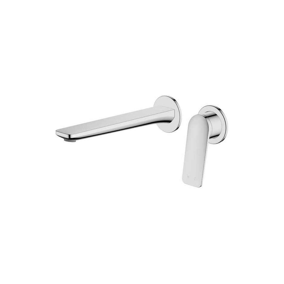 Vela Basin/Bath Set with 220mm Wall Spout in Chrome - Two cover plates