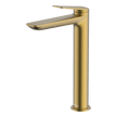 Vela High Basin Mixer in Brushed Brass