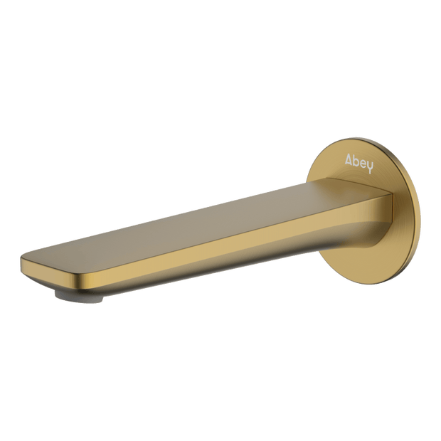 Vela Wall Spout 165mm in Brushed Brass