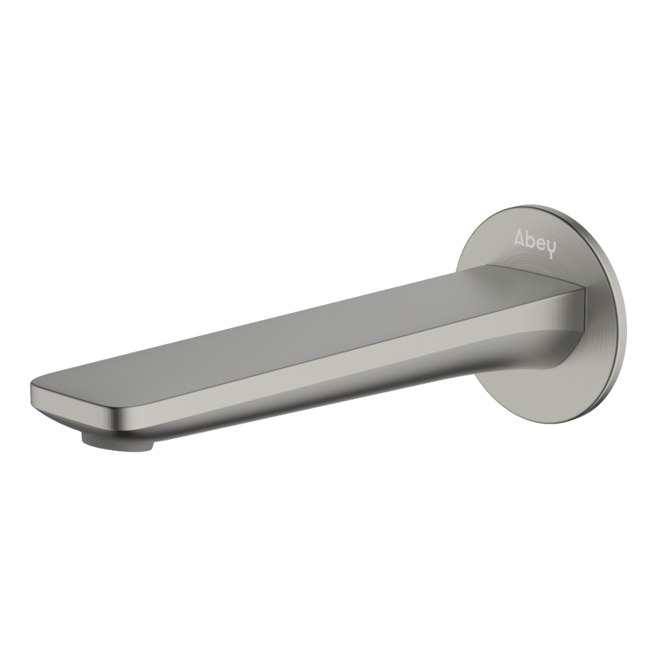 Vela Wall Spout 165mm in Brushed Nickel