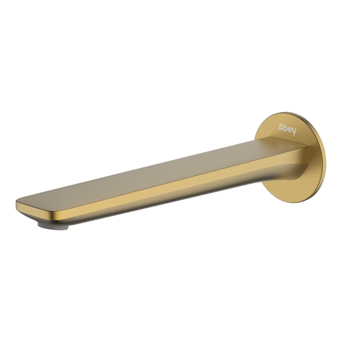 Vela Wall Spout 220mm in Brushed Brass