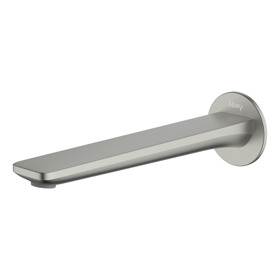 Vela Wall Spout 220mm in Brushed Nickel