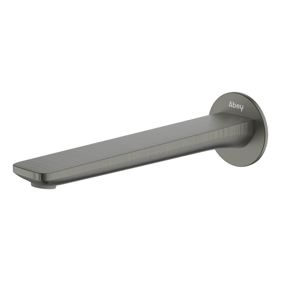 Vela Wall Spout 220mm in Gun Metal