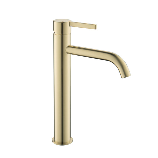Zenmo Kenzo Tower Basin Mixer in Brushed Brass