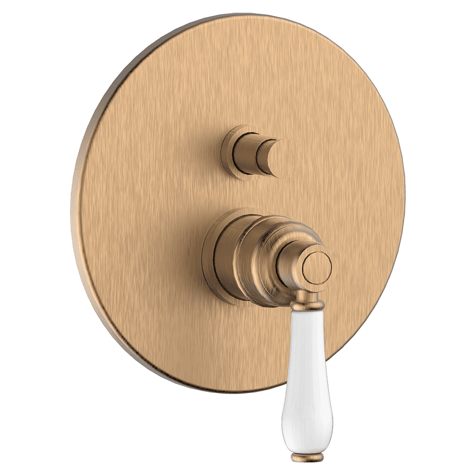 Provincial Wall Mounted Diverter Mixer in Bronze