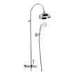 Provincial Twin Overhead Shower with Hand Shower in Black Brushed Nickel
