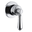 Provincial Shower Wall Mixer in Natural Brass
