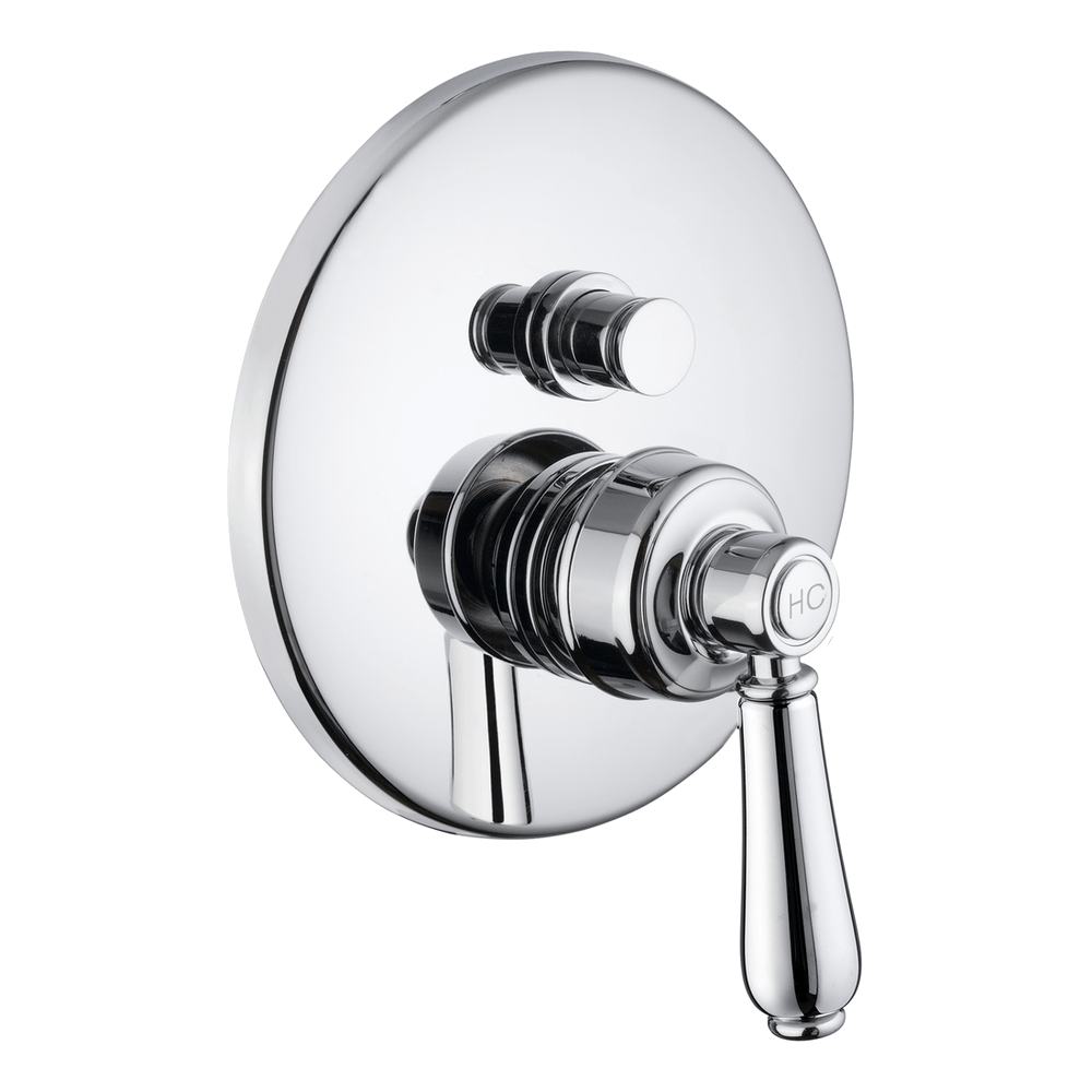 Provincial Wall Mounted Diverter Mixer in Black Brushed Nickel