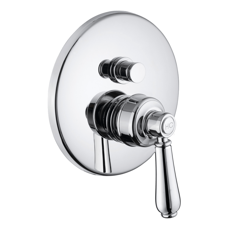 Provincial Wall Mounted Diverter Mixer in Black Brushed Nickel