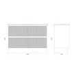 Zenmo Sorrento Floor Standing Vanity 1200mm line drawing