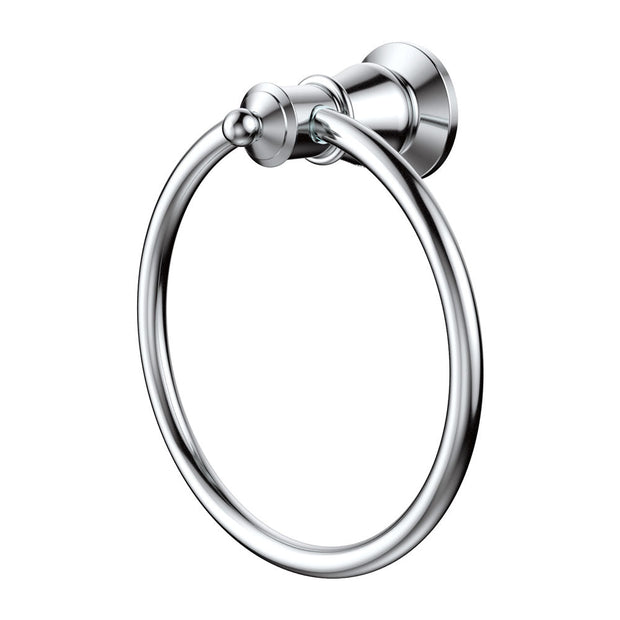 Lillian Towel Ring in Chrome