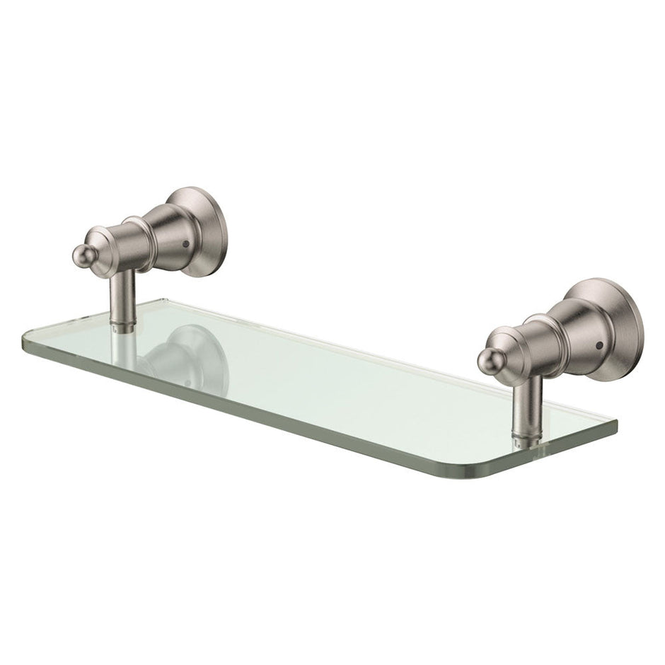Lillian Glass Shelf in Brushed Nickel