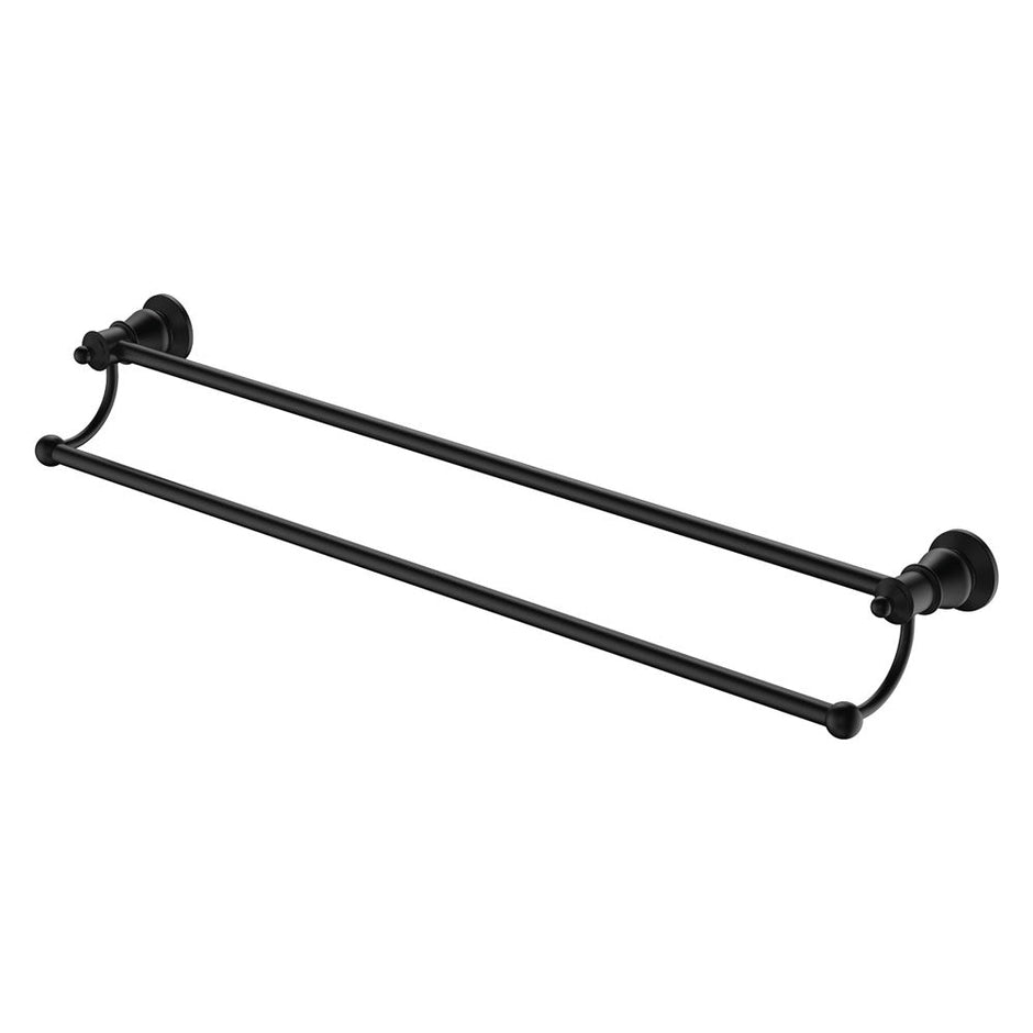 Lillian Double Towel Rail in Matte Black
