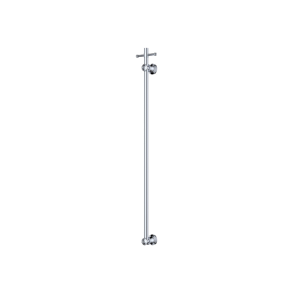 Lillian Vertical Heated Towel Rail, 93 x 1000mm in Chrome