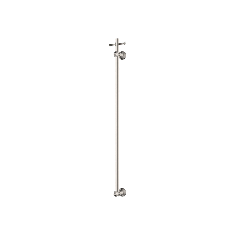 Lillian Vertical Heated Towel Rail, 93 x 1000mm in Brushed Nickel
